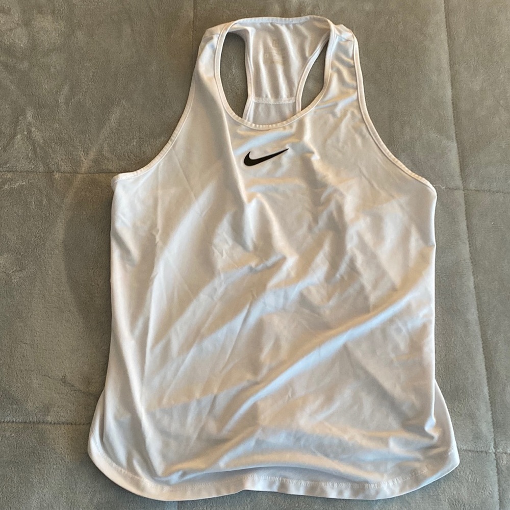 Nike white tennis tank size S